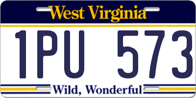 WV license plate 1PU573