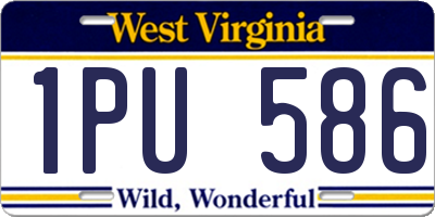 WV license plate 1PU586