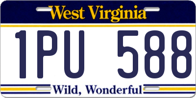 WV license plate 1PU588