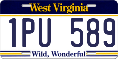 WV license plate 1PU589