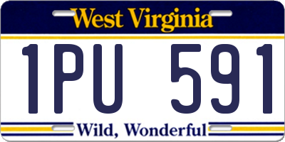 WV license plate 1PU591