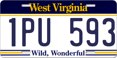 WV license plate 1PU593