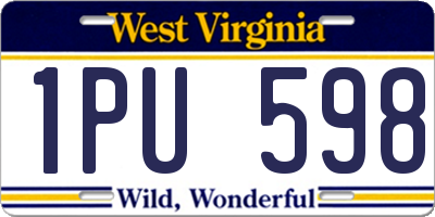 WV license plate 1PU598