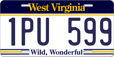 WV license plate 1PU599