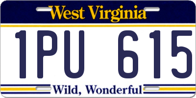 WV license plate 1PU615