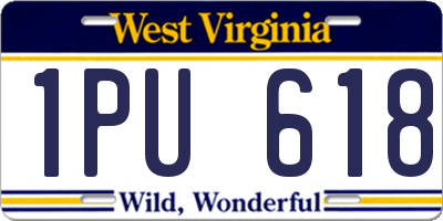 WV license plate 1PU618