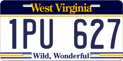 WV license plate 1PU627