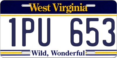 WV license plate 1PU653