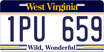 WV license plate 1PU659
