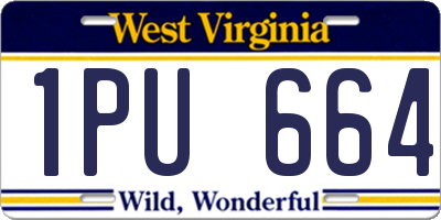 WV license plate 1PU664