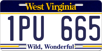 WV license plate 1PU665