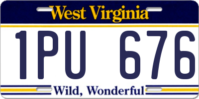 WV license plate 1PU676