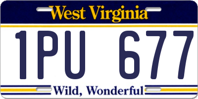 WV license plate 1PU677