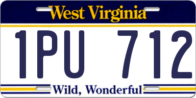 WV license plate 1PU712
