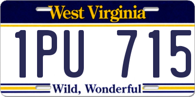 WV license plate 1PU715