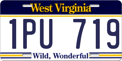 WV license plate 1PU719