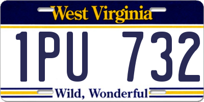 WV license plate 1PU732