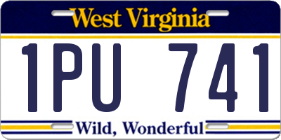WV license plate 1PU741