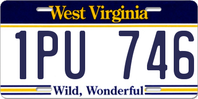 WV license plate 1PU746