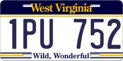 WV license plate 1PU752