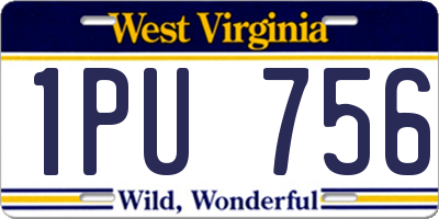 WV license plate 1PU756