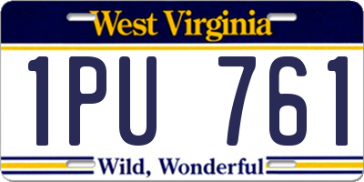 WV license plate 1PU761