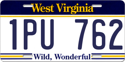 WV license plate 1PU762
