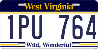 WV license plate 1PU764