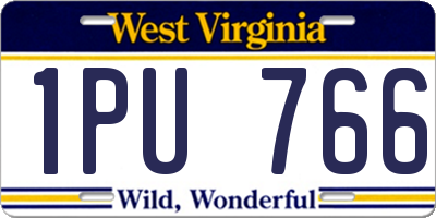 WV license plate 1PU766