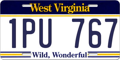 WV license plate 1PU767