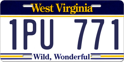 WV license plate 1PU771