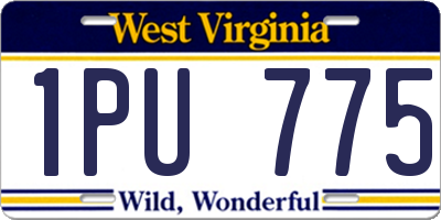 WV license plate 1PU775