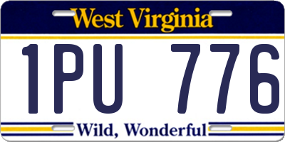 WV license plate 1PU776