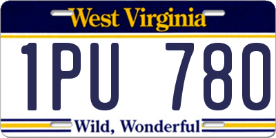 WV license plate 1PU780
