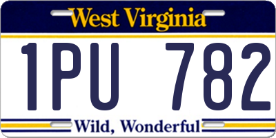 WV license plate 1PU782