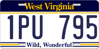 WV license plate 1PU795