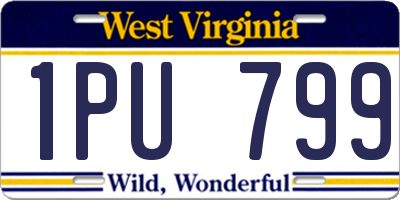 WV license plate 1PU799