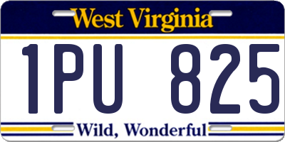 WV license plate 1PU825
