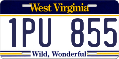 WV license plate 1PU855