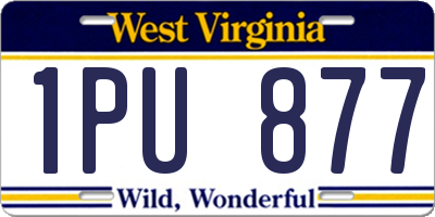 WV license plate 1PU877