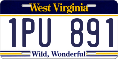 WV license plate 1PU891