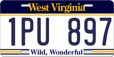 WV license plate 1PU897