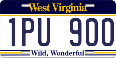 WV license plate 1PU900