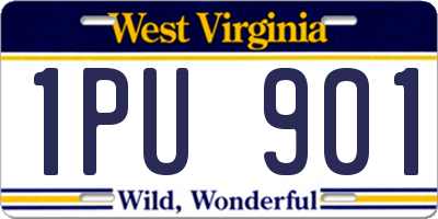 WV license plate 1PU901