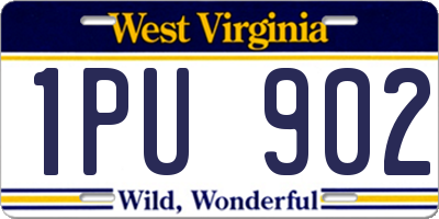 WV license plate 1PU902