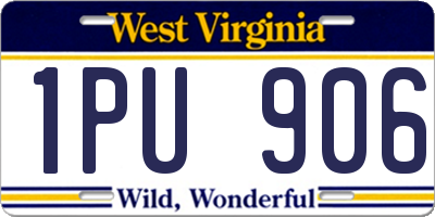 WV license plate 1PU906