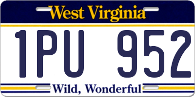 WV license plate 1PU952