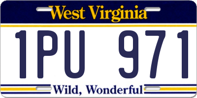 WV license plate 1PU971