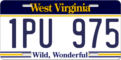 WV license plate 1PU975