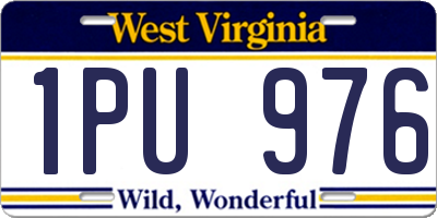 WV license plate 1PU976